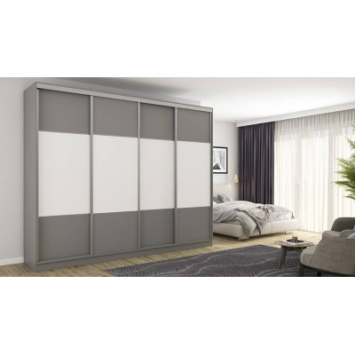 Grau/Weiß - Silberne Hardware