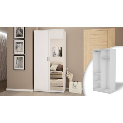 Armoire 100 - barres pour cintres, étagères