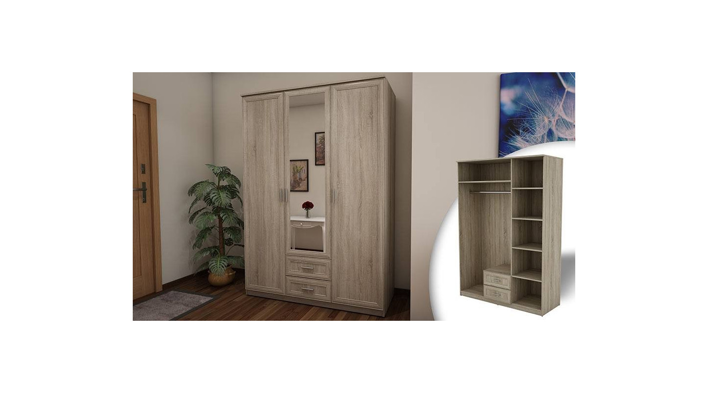 Sonoma Jasna (Listwa MDF) + Lustro