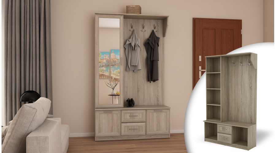 Sonoma Jasna (Listwa MDF) + Lustro