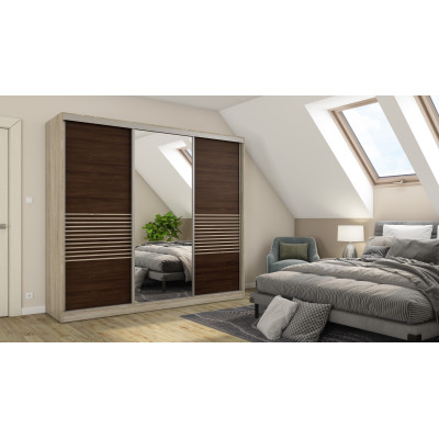 Sonoma Ciemna/Sonoma Jasna + Lustro