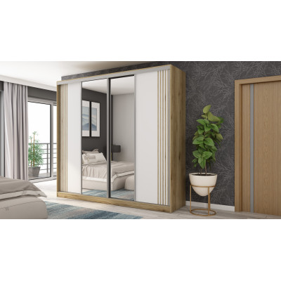 Dąb Grand/Biel + Lustra