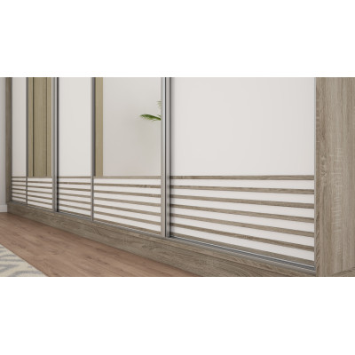 Sonoma Jasna/Biel + Lustra