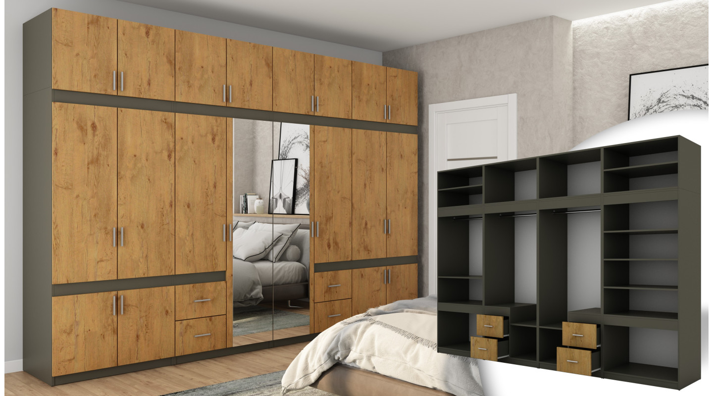 Graphitgrau/Eiche Lancelot