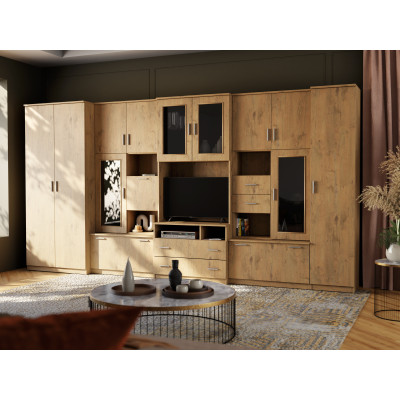 Armoire très spacieuse, armoires, tour vêtements, TV, tiroirs - LENA