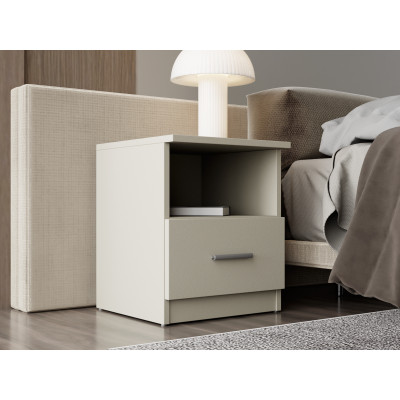 Nightstand, drawer, white