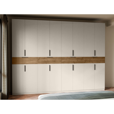 Duża nowoczesna szafa garderobiana 360 × 240 cm