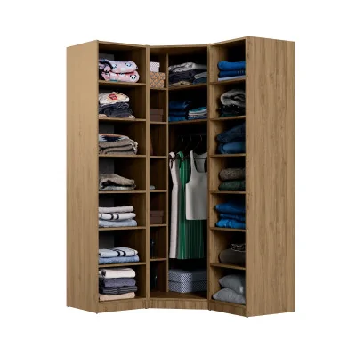 Szafa narożna modułowa 278 cm z lustrami Dąb Carpenter Whisky - Zestaw MAX Premium Szafa narożna modułowa 278 cm z lustrami Dąb Carpenter Whisky - Zestaw MAX Premium