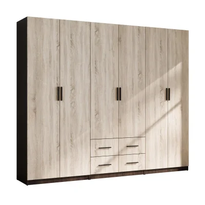 Szafa modułowa 260 cm Sonoma Jasna - Zestaw MAX Premium