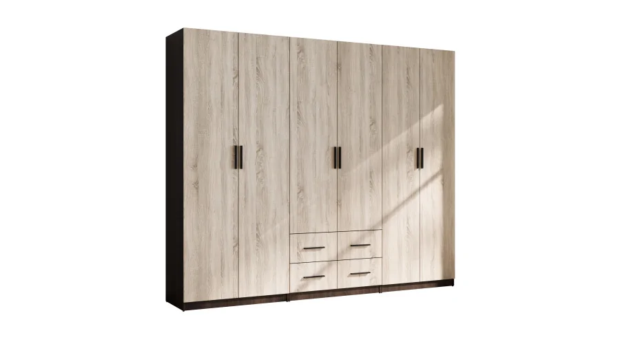 Szafa modułowa 260 cm Sonoma Jasna - Zestaw MAX Premium Szafa modułowa 260 cm Sonoma Jasna - Zestaw MAX Premium