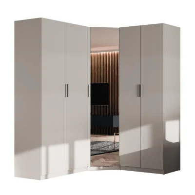 Szafa narożna modułowa 270 cm Kaszmirowy Beż - Zestaw MAX Premium