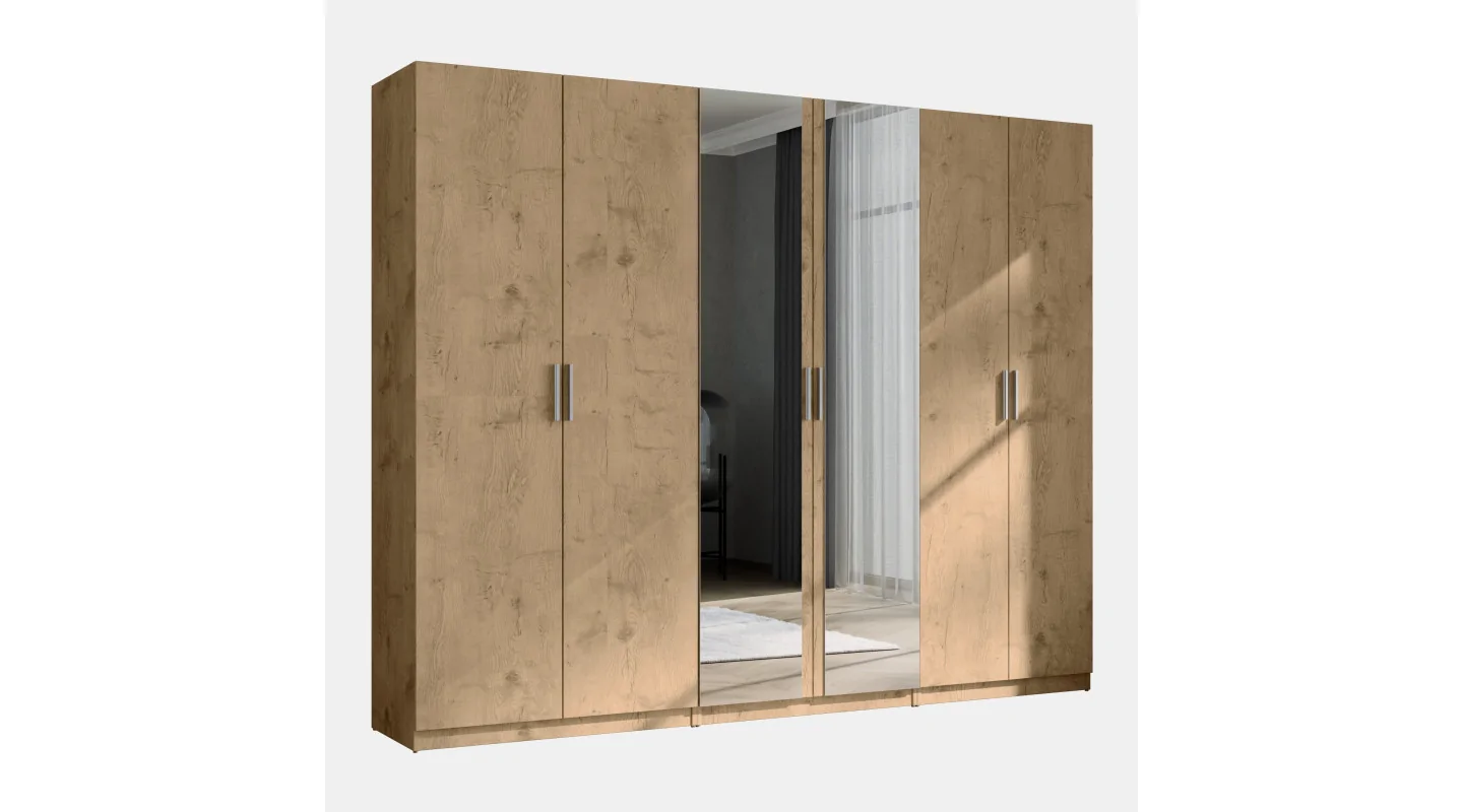 Szafa modułowa 270 cm Dąb Lancelot - Zestaw MAX Premium Szafa modułowa 270 cm Dąb Lancelot - Zestaw MAX Premium
