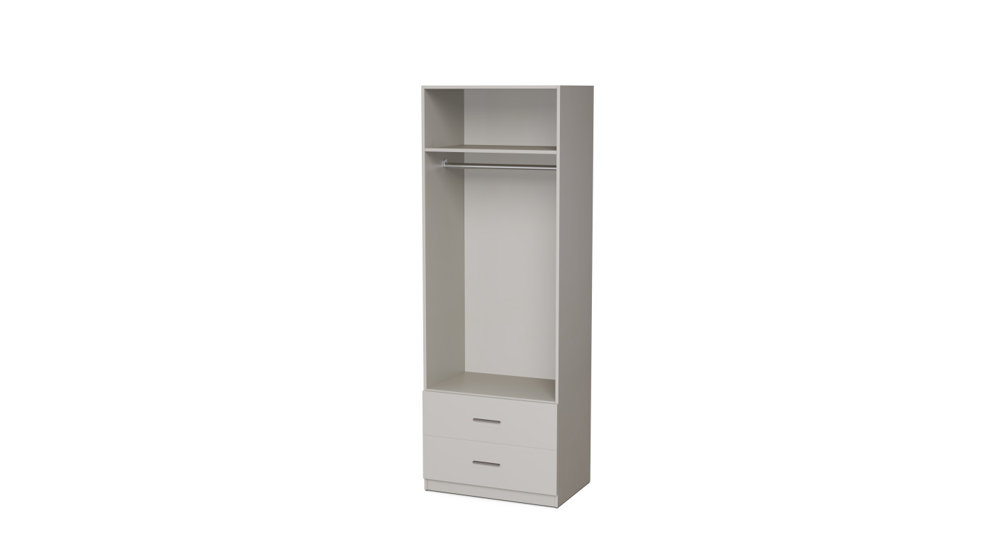 Szafa modułowa 80x225 cm z drążkiem i szufladami - System MAX Premium
