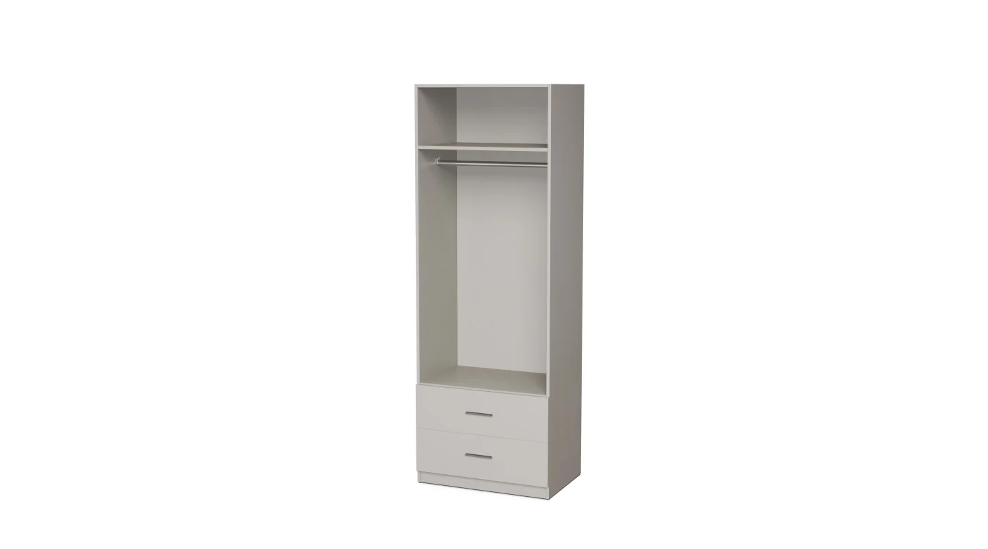 Szafa modułowa 80x225 cm z drążkiem i szufladami - System MAX Premium