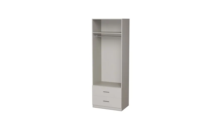 Szafa modułowa 80x225 cm z drążkiem i szufladami - System MAX Premium