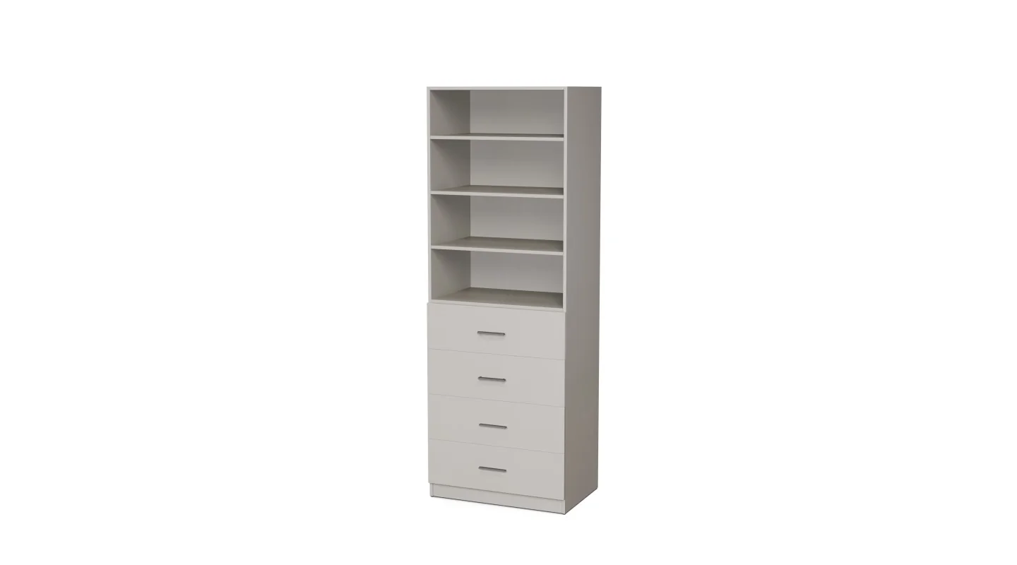 Szafa modułowa 80x225 cm z półkami i szufladami - System MAX Premium Szafa modułowa 80x225 cm z półkami i szufladami - System MAX Premium
