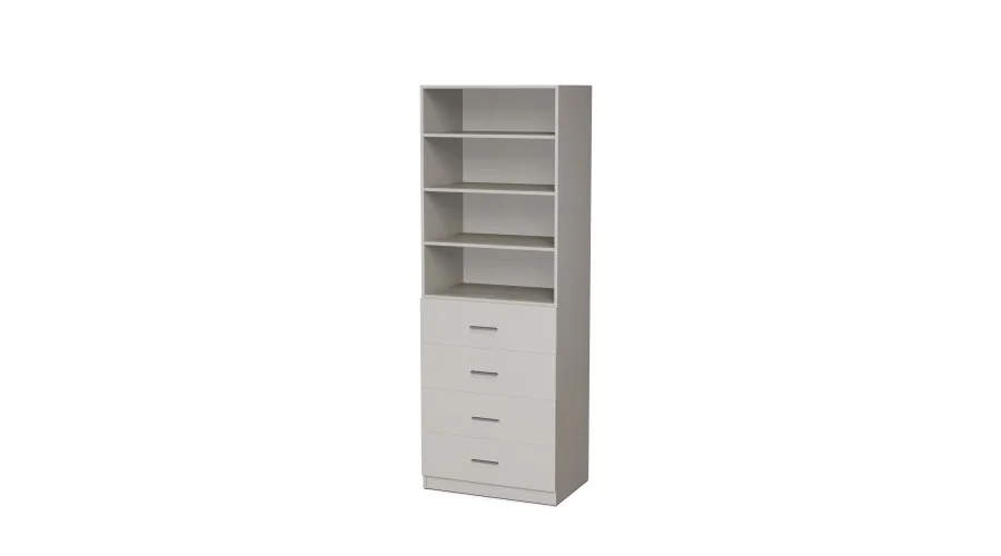 Szafa modułowa 80x225 cm z półkami i szufladami - System MAX Premium Szafa modułowa 80x225 cm z półkami i szufladami - System MAX Premium