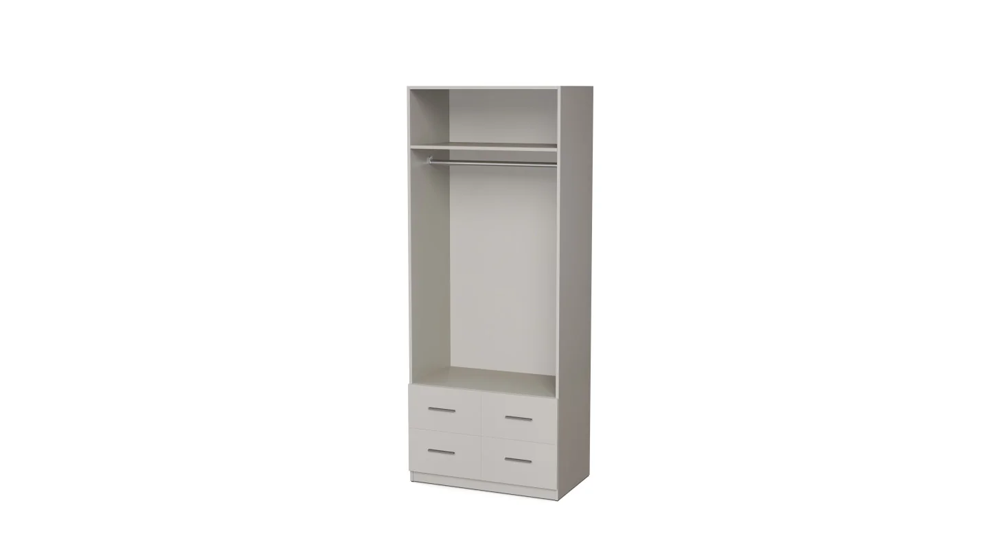 Szafa modułowa 90cm MAX Premium K - drążek, szuflady, półki Szafa modułowa 90cm MAX Premium K - drążek, szuflady, półki