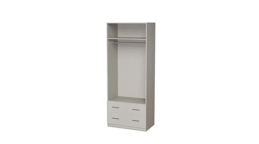 Szafa modułowa 90cm MAX Premium K - drążek, szuflady, półki Szafa modułowa 90cm MAX Premium K - drążek, szuflady, półki
