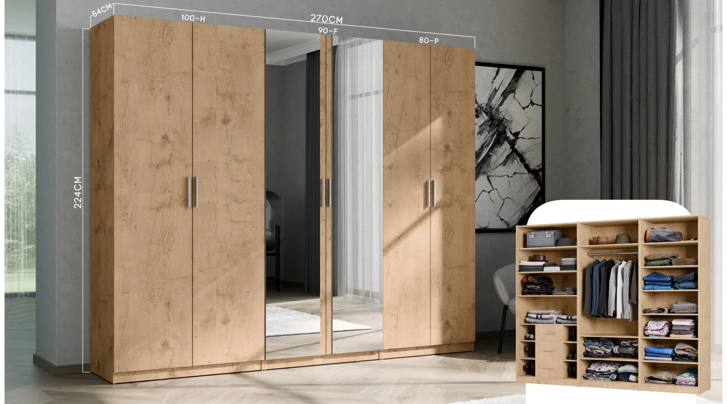 Szafa modułowa 100x225 cm z szufladami System MAX Premium | e-Meblast Szafa modułowa 100x225 cm z szufladami System MAX Premium | e-Meblast