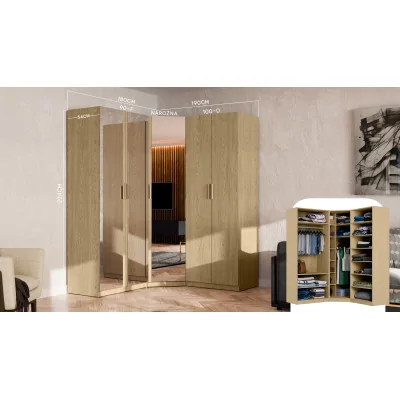 Szafa narożna modułowa 100x100x225 cm System MAX Premium | e-Meblast Szafa narożna modułowa 100x100x225 cm System MAX Premium | e-Meblast