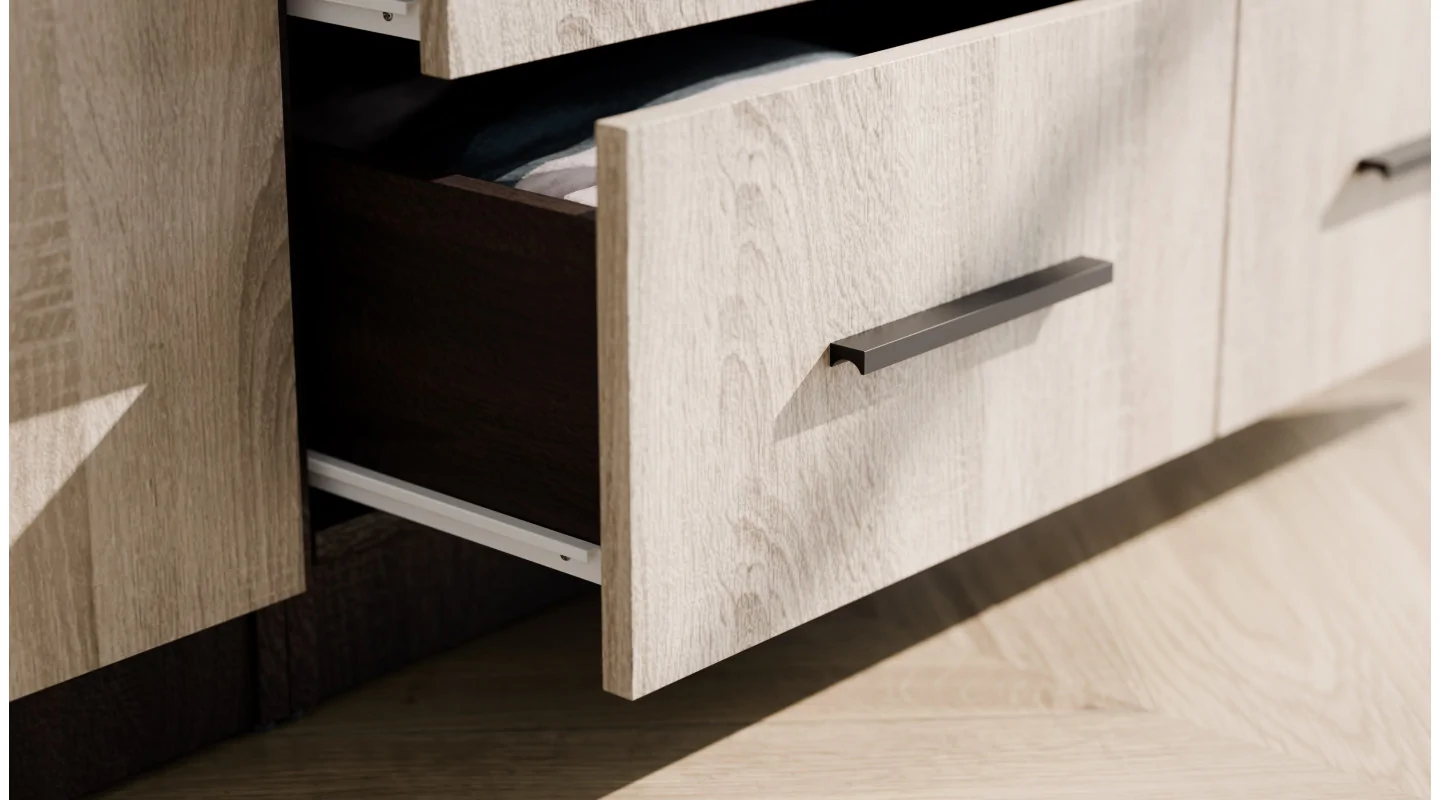 Szafa modułowa 260 cm Sonoma Jasna - Zestaw MAX Premium Szafa modułowa 260 cm Sonoma Jasna - Zestaw MAX Premium