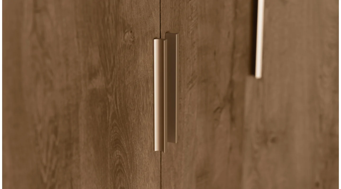 Szafa narożna modułowa 270 cm Dąb Lefkas Ciemny - Zestaw MAX Premium