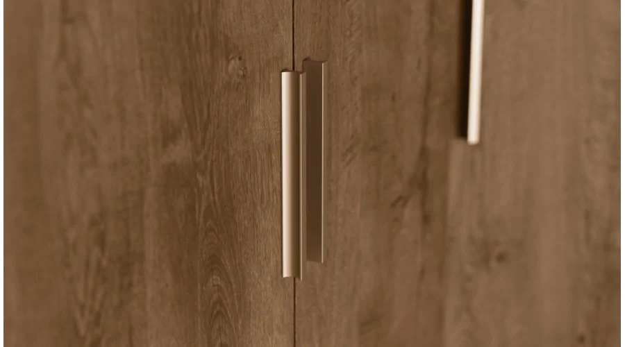 Szafa narożna modułowa 270 cm Dąb Lefkas Ciemny - Zestaw MAX Premium
