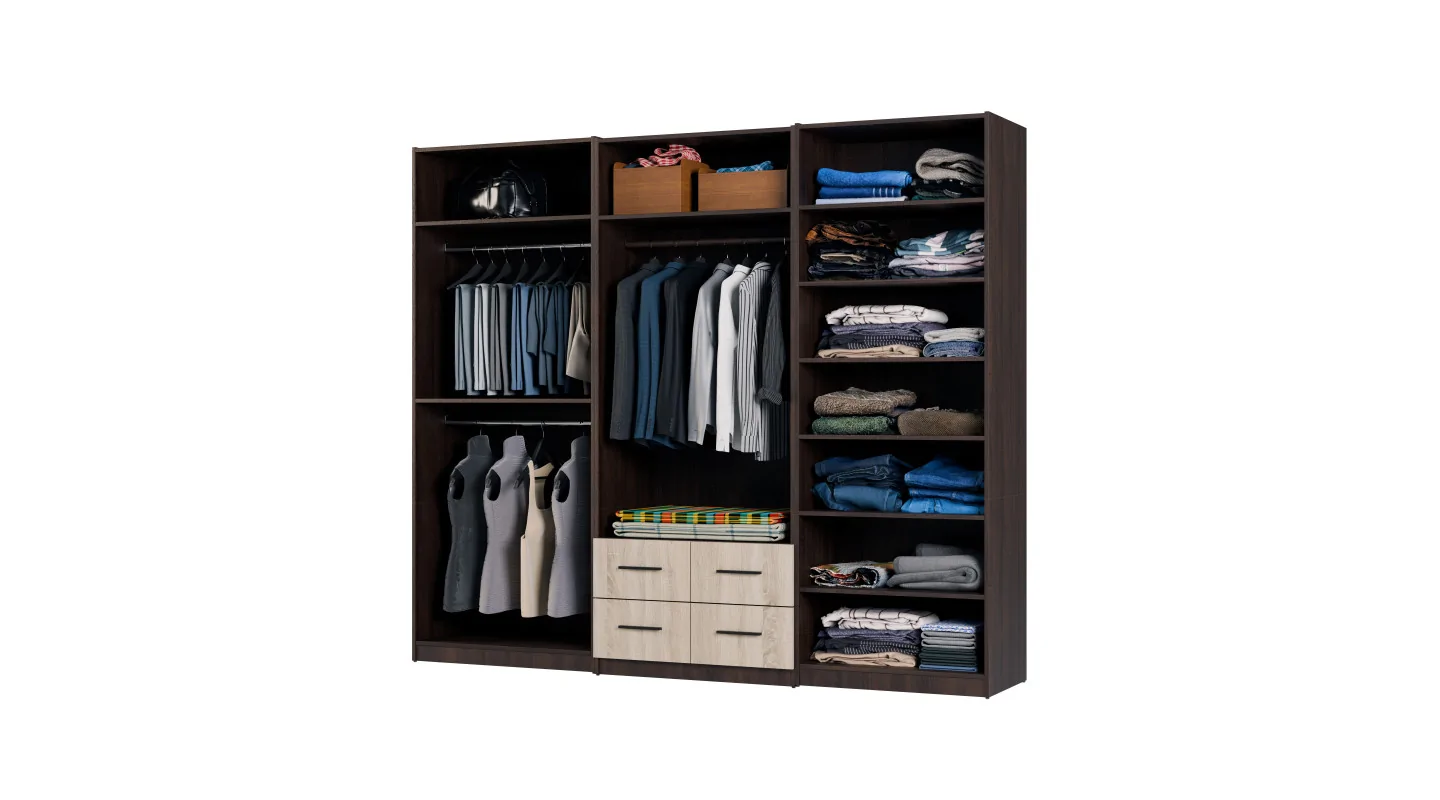 Szafa modułowa 260 cm Sonoma Jasna - Zestaw MAX Premium Szafa modułowa 260 cm Sonoma Jasna - Zestaw MAX Premium