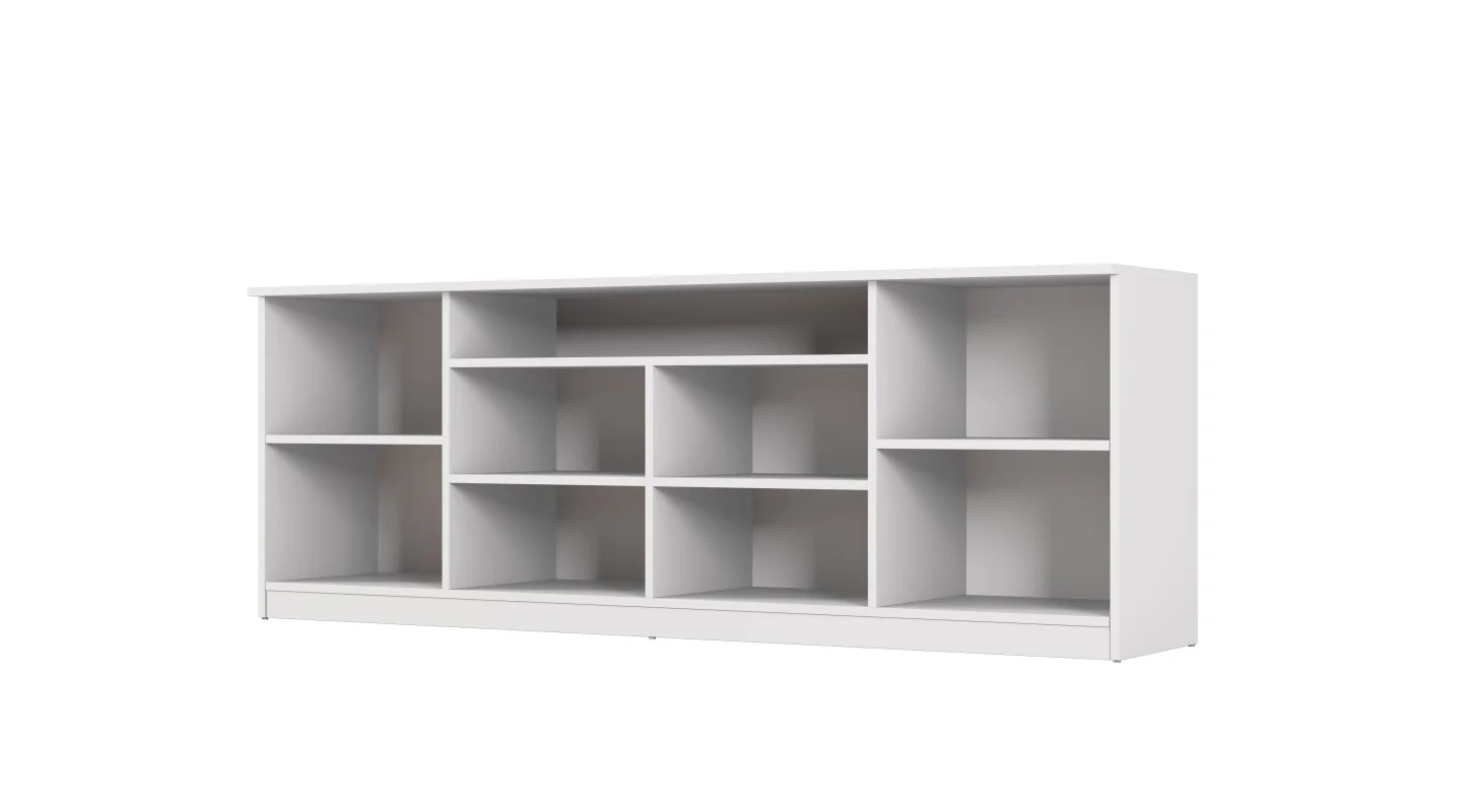 Nowoczesna komoda z systemem Tip-On 200×44 cm Śnieżna Biel – Luna Nowoczesna komoda z systemem Tip-On 200×44 cm Śnieżna Biel – Luna