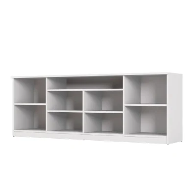 Nowoczesna komoda z systemem Tip-On 200×44 cm Śnieżna Biel – Luna