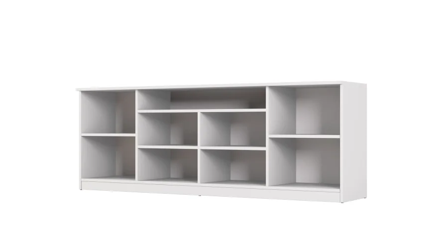 Nowoczesna komoda z systemem Tip-On 200×44 cm Śnieżna Biel – Luna Nowoczesna komoda z systemem Tip-On 200×44 cm Śnieżna Biel – Luna