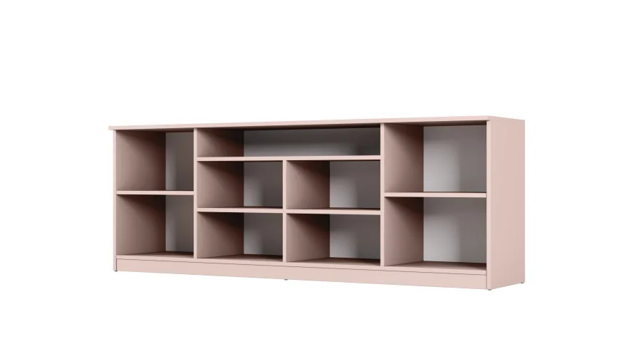Nowoczesna komoda z systemem Tip-On 200×44 cm Różowy – Luna
