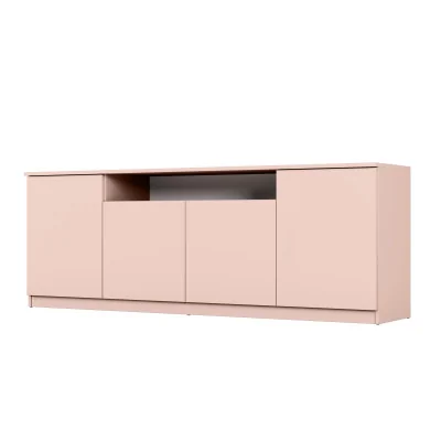 Nowoczesna komoda z systemem Tip-On 200×44 cm Różowy – Luna