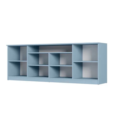 Nowoczesna komoda z systemem Tip-On 200×44 cm Niebieski Kredowy – Luna Nowoczesna komoda z systemem Tip-On 200×44 cm Niebieski Kredowy – Luna