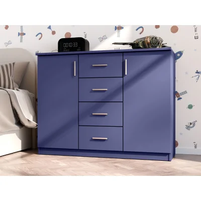 Mała komoda z szufladami i szafkami 120 cm Kolor Sonoma Jasna – Kinga