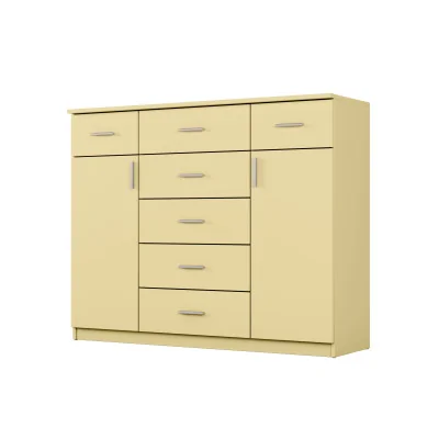 Komoda do pokoju z szufladami i szafkami 140 cm Wanilia – Silva