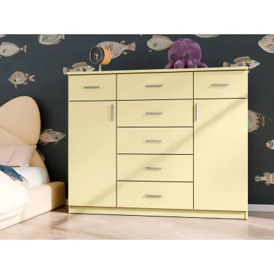 Komoda do pokoju z szufladami i szafkami 140 cm Wanilia – Silva