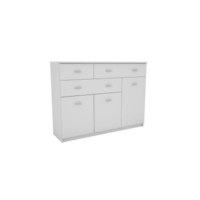 copy of Commode moderne 150 cm pour salon, nombreux tiroirs, armoires, fermeture silencieuse, aulne, pin, noyer, blanc