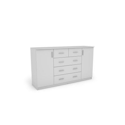 copy of Commode spacieuse 160 cm, armoires, petits tiroirs, grands tiroirs, fermeture silencieuse, aulne, pin, noyer, blanc