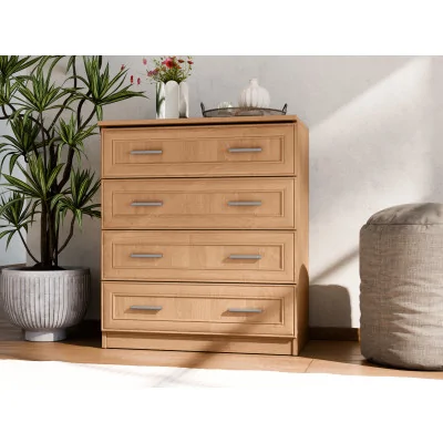 Kompaktowa komoda z 4 szufladami 80 cm Olcha – Nano