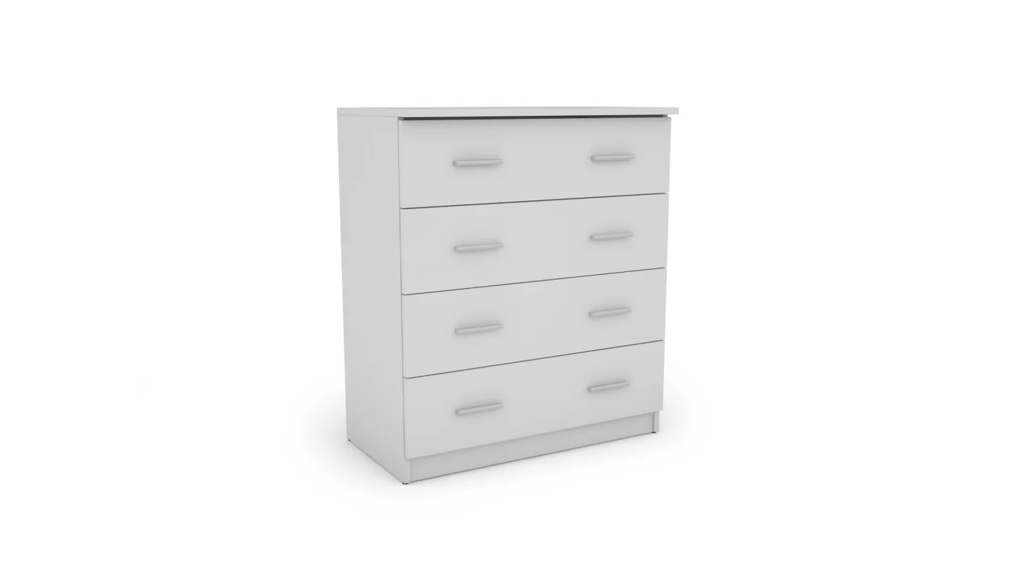 Kompaktowa komoda z 4 szufladami 80 cm Biel – Nano Kompaktowa komoda z 4 szufladami 80 cm Biel – Nano