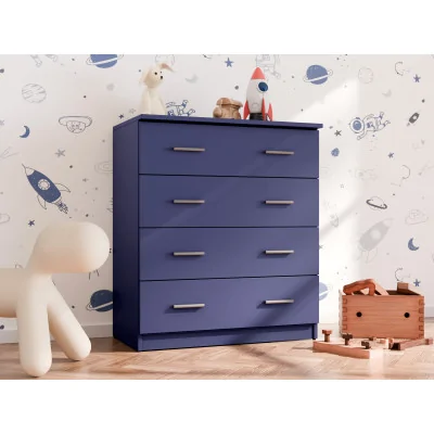 Kompaktowa komoda z 4 szufladami 80 cm Kobalt – Nano