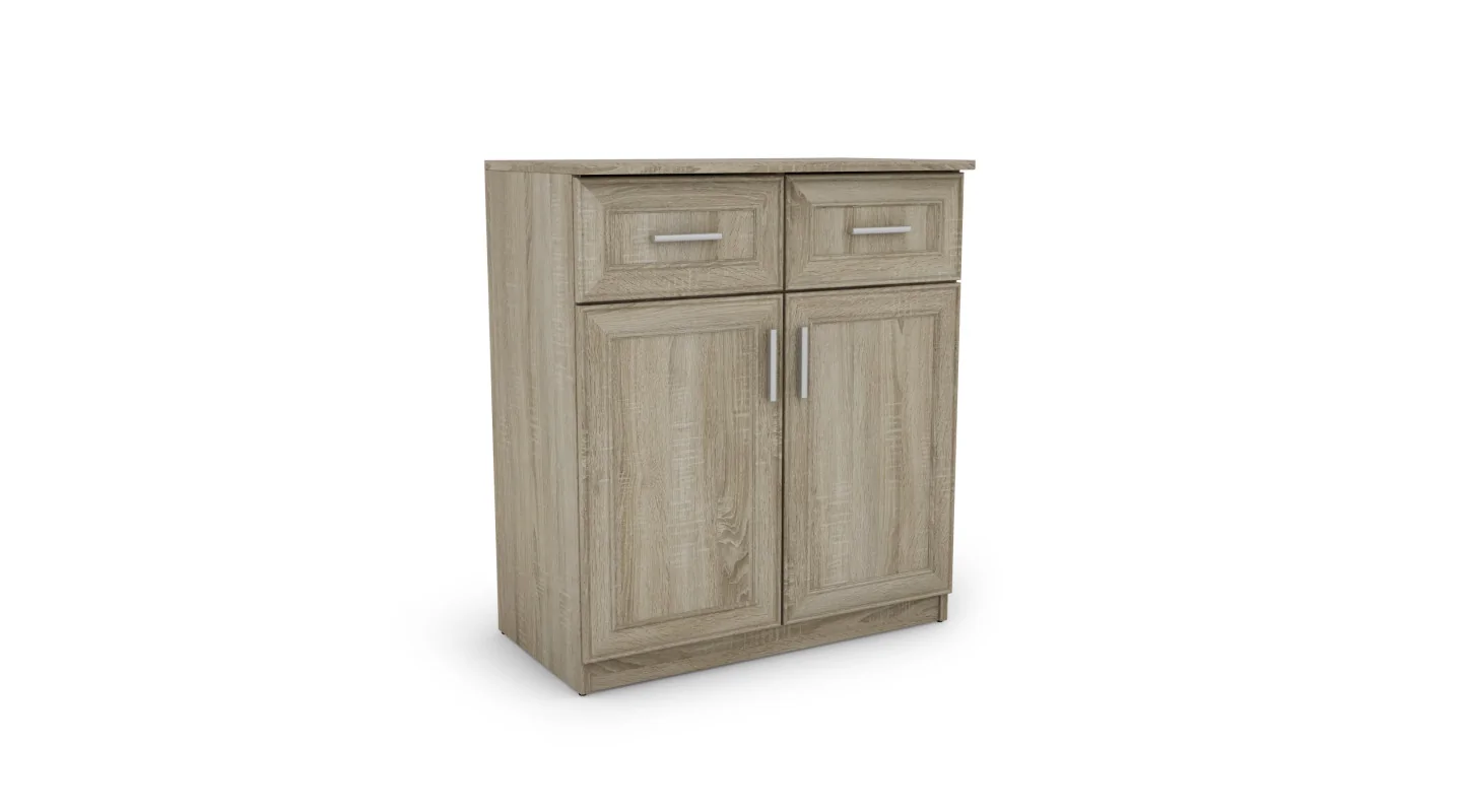 Komoda z drzwiczkami i szufladami 80 cm Sonoma Jasna – Optima Komoda z drzwiczkami i szufladami 80 cm Sonoma Jasna – Optima