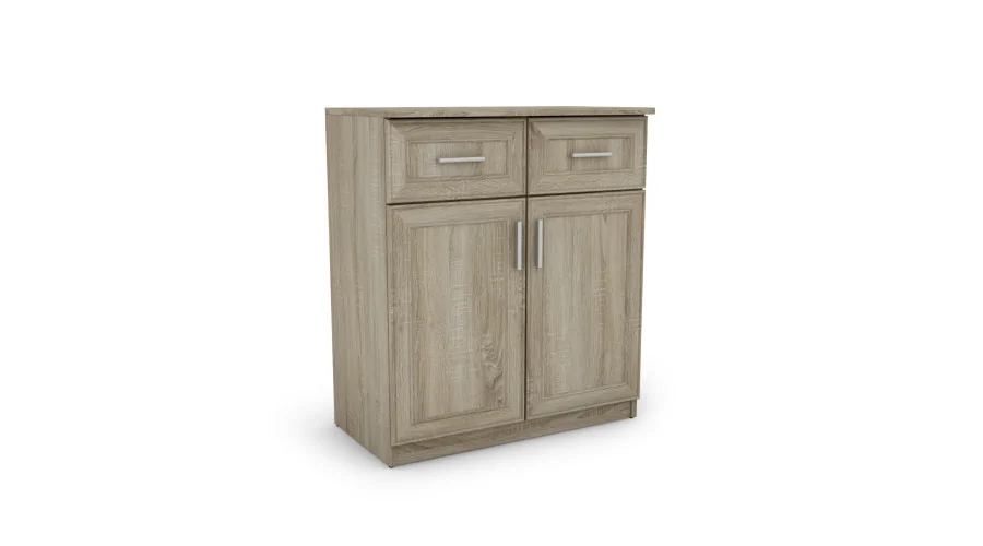 Komoda z drzwiczkami i szufladami 80 cm Sonoma Jasna – Optima Komoda z drzwiczkami i szufladami 80 cm Sonoma Jasna – Optima