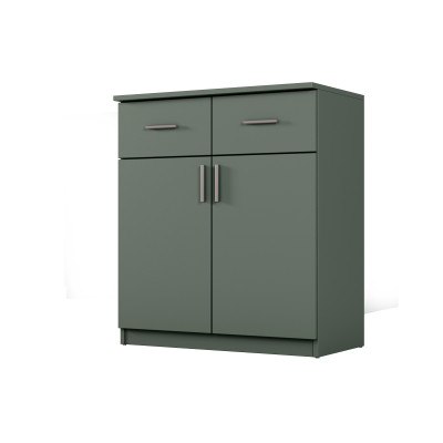 copy of Chest of drawers 80/D cm, 2 spacious drawers, 2 cabinets, soft close, alder, pine, walnut, white