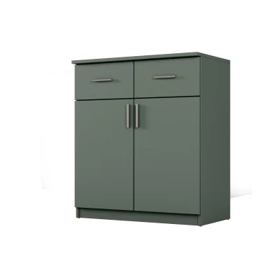 Komoda z drzwiczkami i szufladami 80 cm Zielony Butelkowy – Optima