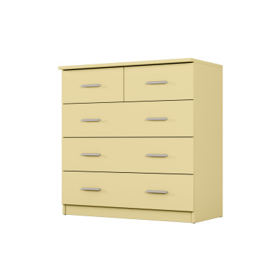 Wysoka komoda z 5 szufladami 90 cm Wanilia – Marsylia