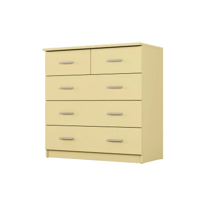 Wysoka komoda z 5 szufladami 90 cm Wanilia – Marsylia