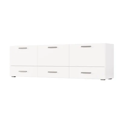 Komoda modułowa wolnostojąca lub wisząca 180–240 cm Śnieżna Biel – Multi Smart